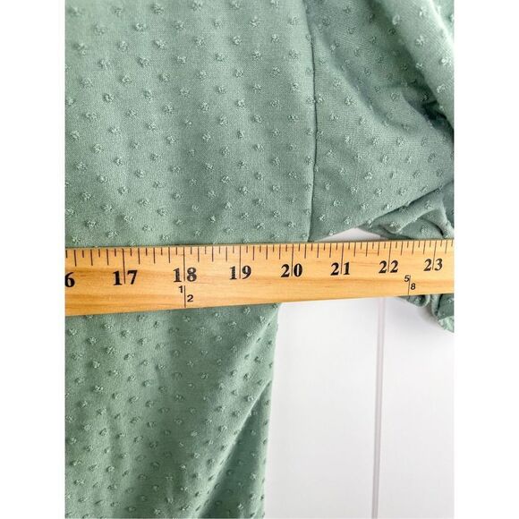 Madewell‎ Clip Dot Ruffle Top Frosted Willow Sage Green Size S - Picture 9 of 9